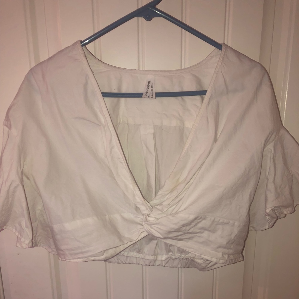 White crop top